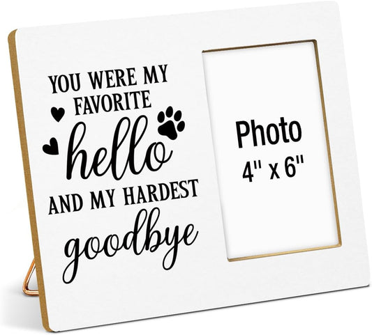 Dog Memorial Gifts for Loss of Dog, Pet Memorial Gift Photo Frame, Sympathy Gifts for Pet Lovers, Cat Passing Away Bereavement Remembrance Wooden Picture Frames, Photo 4 x 6 Inches