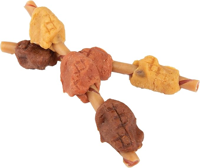 SmartBones Smart Kabobz, Treat Your Dog to a Rawhide-Free Chew Made With Real Chicken, Beef and Pork, 12 Count (Pack of 1)