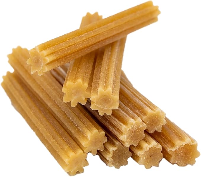 EcoKind Pet Treats Premium Gold Peanut Butter Flavored Churro Chews | All Natural Himalayan Yak Cheese Dog Chew for Small to Large Dogs | Keeps Dogs Busy & Enjoying Indoors & Outdoor Use (30 Sticks)