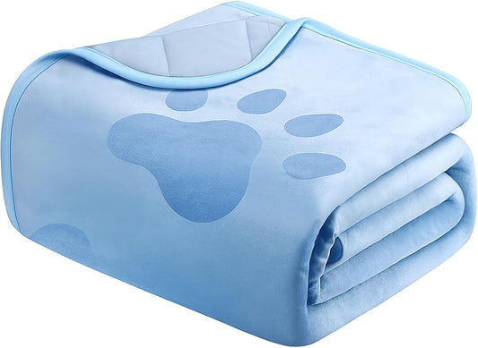 KASBAH Cooling Blanket for Dogs Waterproof Dog Blanket for Couch Bed Car Seat Washable Pet Blankets Reversible Design (Cool,Warm) Q-MAX>0.5 Dog Cooling Mat in 3 Sizes for Small, Medium & Large Dogs