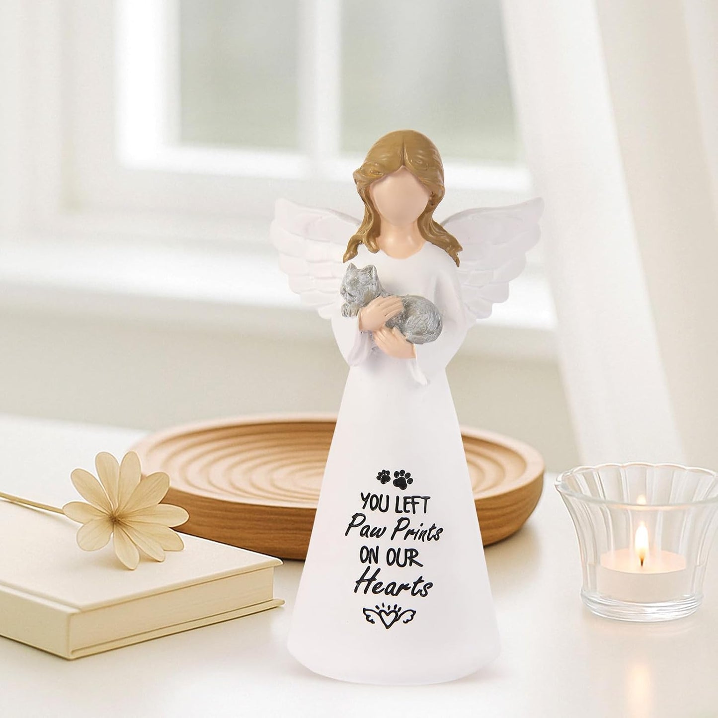 Cat Memorial Gifts for Loss of Cat - Sympathy Gift for Cat Lovers, Pet Memorial Keepsake for Grieving Cat Owners, Remembrance Gifts for Loss of Pet (Grey Cat)