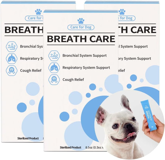 Dr.by Breath Bronchial Supplements for Dogs - Dog Cough Relief - for Dry, Wet & Barkly Pet Cough (Pack of 3)