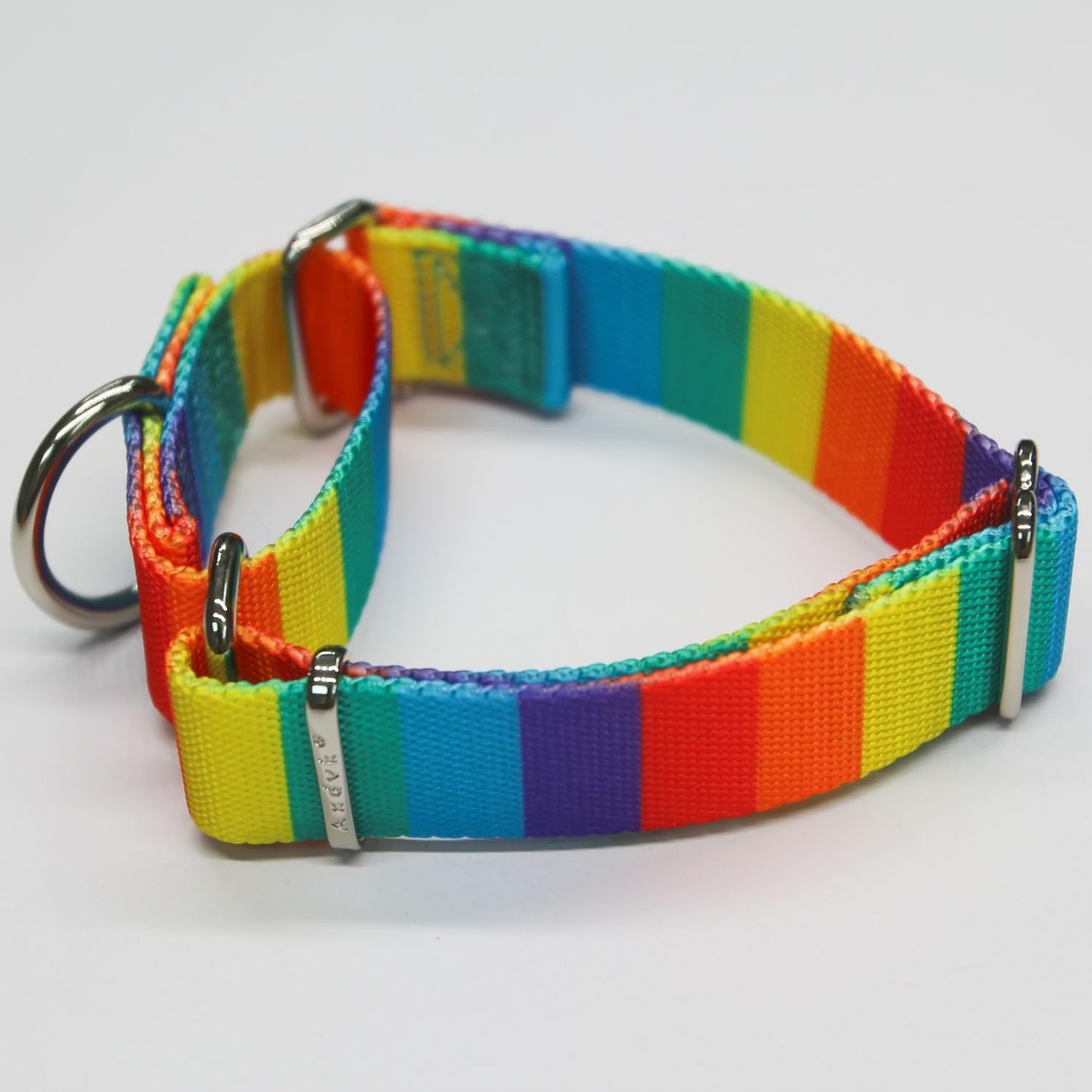 Martingale Dog Collar Colorful Gradient Fashionable - Anti-Escape Soft Durable Pets Collar for Walking Training Outdoor Daily Use -Medium, Sunny Rainbow