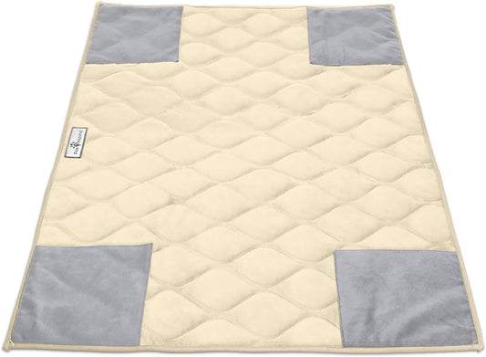 Paw Inspired PopCorner Guinea Pig Cage Liners | Washable Fleece Bedding or Pet Bed Mat for Small Animals | Super Absorbent Pee Pad with Reinforced Corners and Waterproof Bottom (C&C 2x3, Tan)