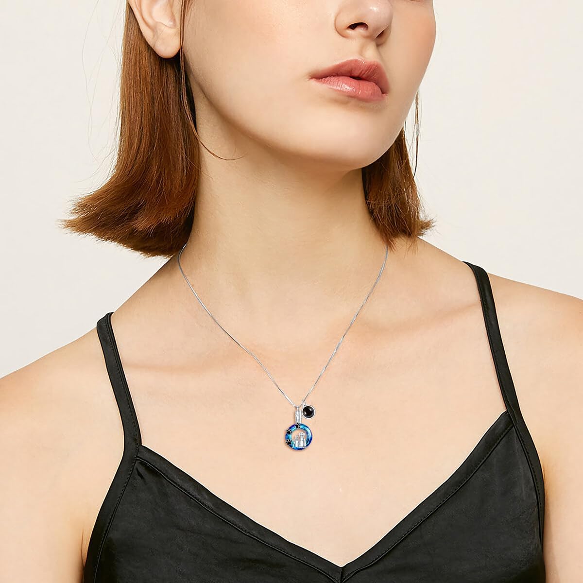 Sterling Silver Pet Urn Necklace for Ashes - Memorial Keepsake for Dog, Cat Pet