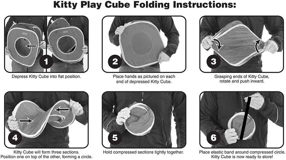 Kitty City Pop Open Rolling Cat Cube, Tunnel, Litter Box