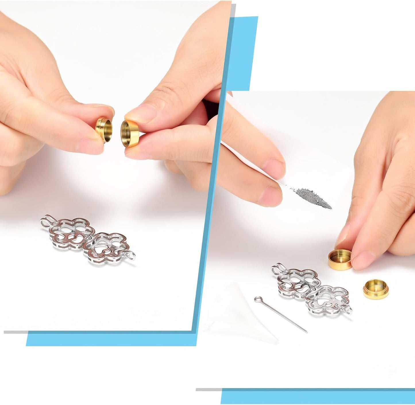 Oinsi Pet Cremation Jewelry For Ashes For Dog/Cat Paw Stainless Steel Memorial Locket Urn Necklace Inside Mini Case Keepsake Cremation Jewelry Women Men