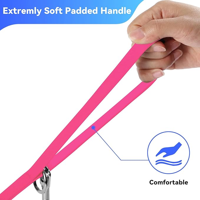 Waterproof Long Leash for Dogs Training 16FT/30FT/50FT, Long Dog Leash Heavy Duty Lead for Large Medium Small Dogs Outside Walking, Playing, Camping, or Yard(Pink 50FT)