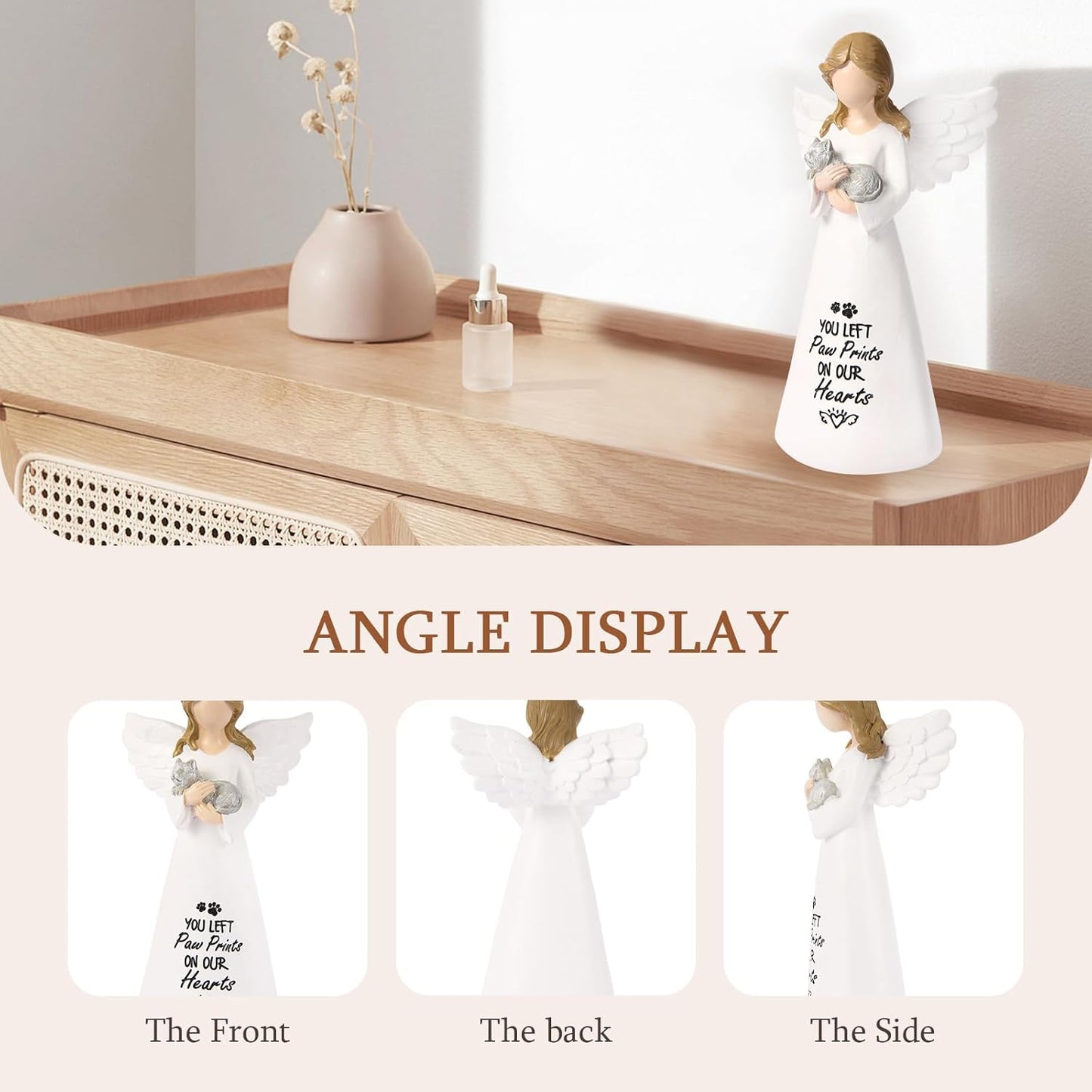 Cat Memorial Gifts for Loss of Cat - Sympathy Gift for Cat Lovers, Pet Memorial Keepsake for Grieving Cat Owners, Remembrance Gifts for Loss of Pet (Grey Cat)