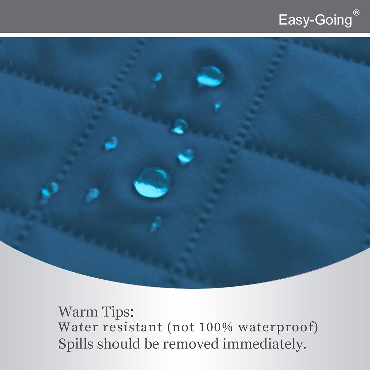 Easy-Going Recliner Chair Slipcover Reversible Sofa Cover Water Resistant Couch Cover Furniture Protector with Elastic Straps for Pets Dog (Recliner 22 inch, Peacock Blue/Beige)