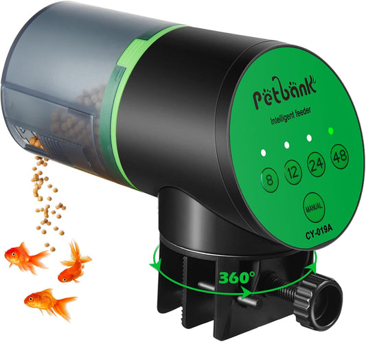 Automatic Fish Feeder for Aquarium - Auto Fish Food Automatic Dispenser Battery Operated Timer Vacation Feeder with 2 AAA Batteries Included
