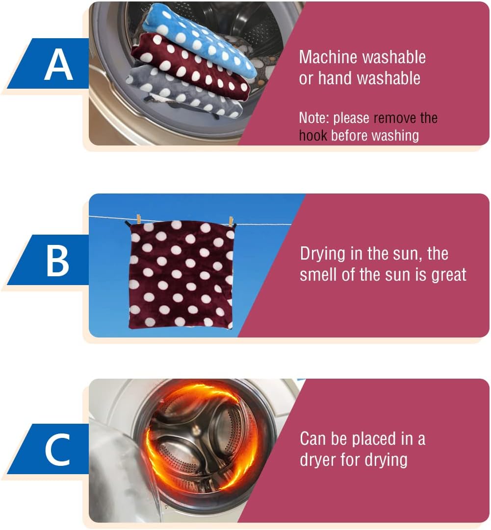 LEFTSTARER Rat Ferret Sugar Glider Cage Hammock Bedding Small Pet Cage Accessories Toy Triple-Layer Hammock Bedding for Hamster Guinea Pig Sugar Glider Rat Ferret Chinchilla Playing Sleeping(Red)