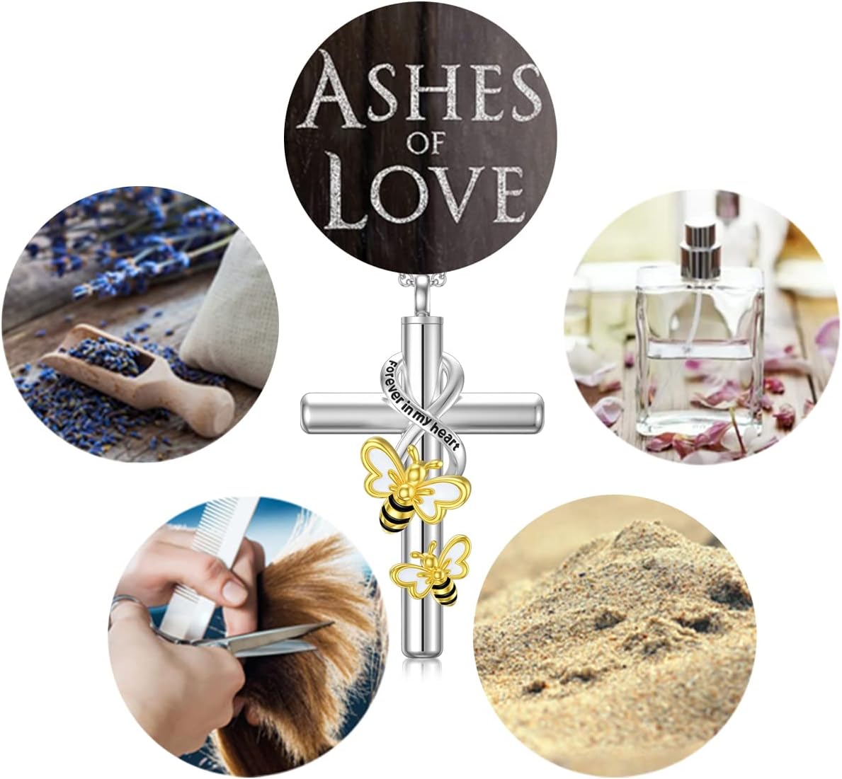 Cross Urn Necklace for Ashes 925 Sterling Silver Cremation Jewelry with Funnel Filler Kit Ashes Necklace for Human Women Girl Pets