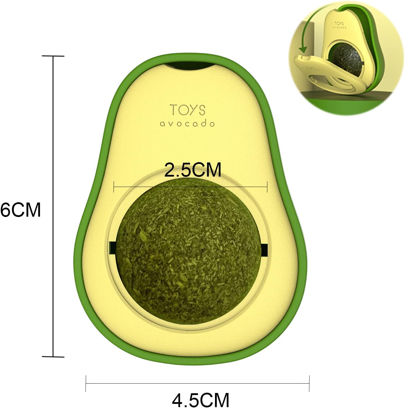 Catnip Ball Toy Wall Treats, 3 Pack Silvervine Toys for Indoor Cats, Teeth Grinding Chew Cleaning Roller Exerciser Interactive