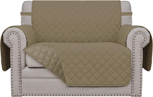 Easy-Going Oversized Chair Sofa Slipcover Reversible Sofa Cover Water Resistant Couch Cover Furniture Protector Cover with Elastic Straps for Pets Dog (Oversized Chair, Beige/Beige)