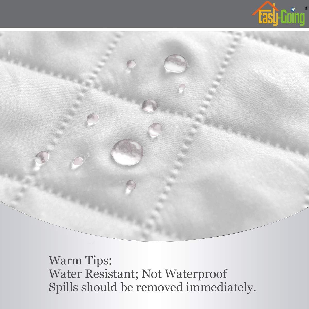 Easy-Going Reversible Oversized Couch Cover for 3 Cushion Couch Sofa Cover for Dogs Water Resistant Furniture Protector Cover with Foam Sticks for Pet (Oversized Sofa, White/White)