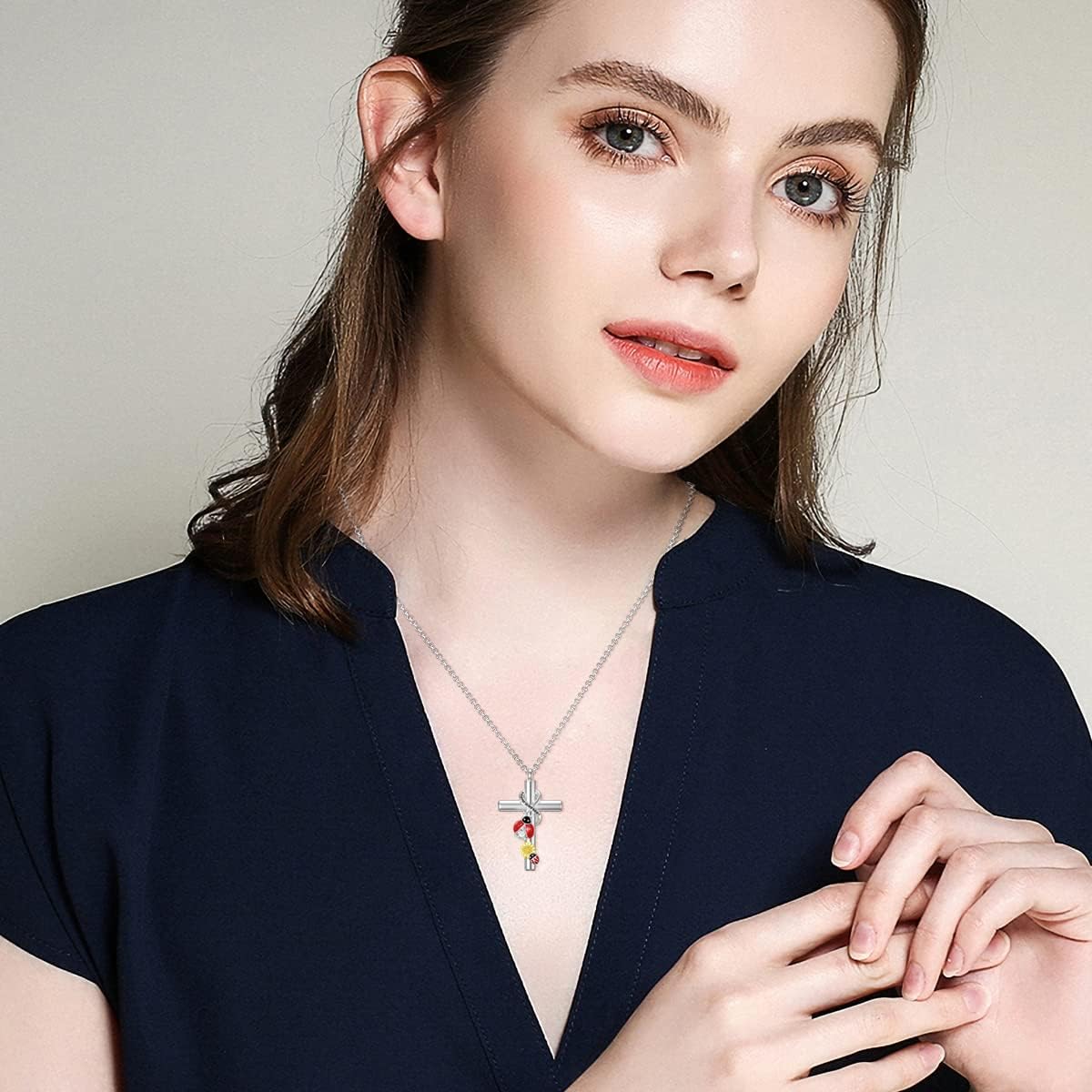 Cross Urn Necklace for Ashes 925 Sterling Silver Cremation Jewelry with Funnel Filler Kit Ashes Necklace for Human Women Girl Pets