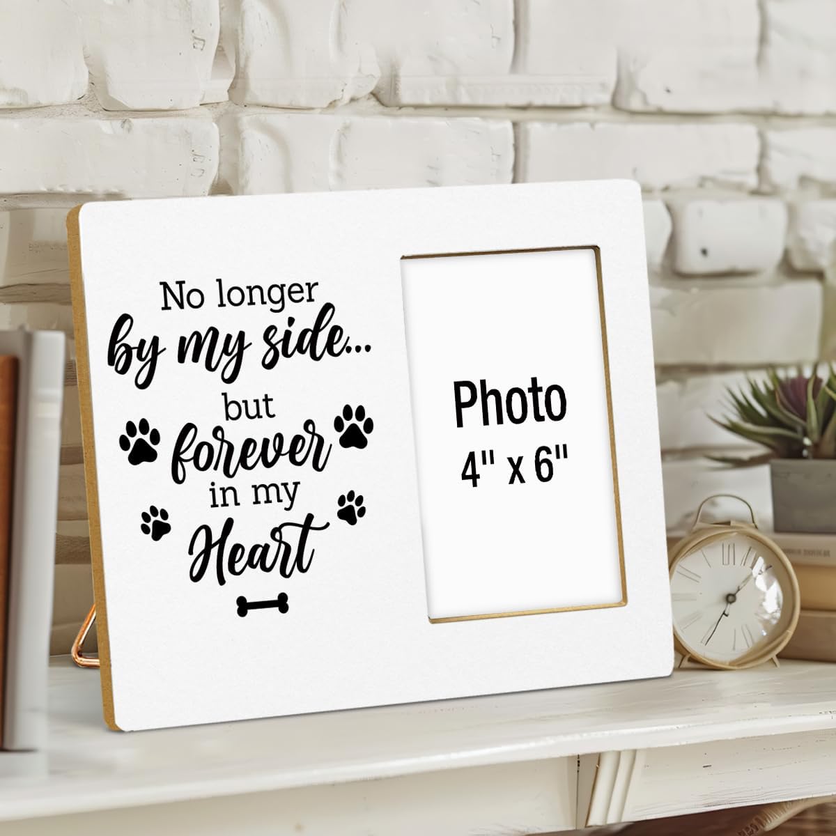 Dog Memorial Gifts for Loss of Dog Photo Frame, Pet Memorial Gifts for Dogs, Loss of Cat Sympathy Gift, Pet Bereavement Remembrance Wooden Picture Frame, Photo 4 x 6 Inches