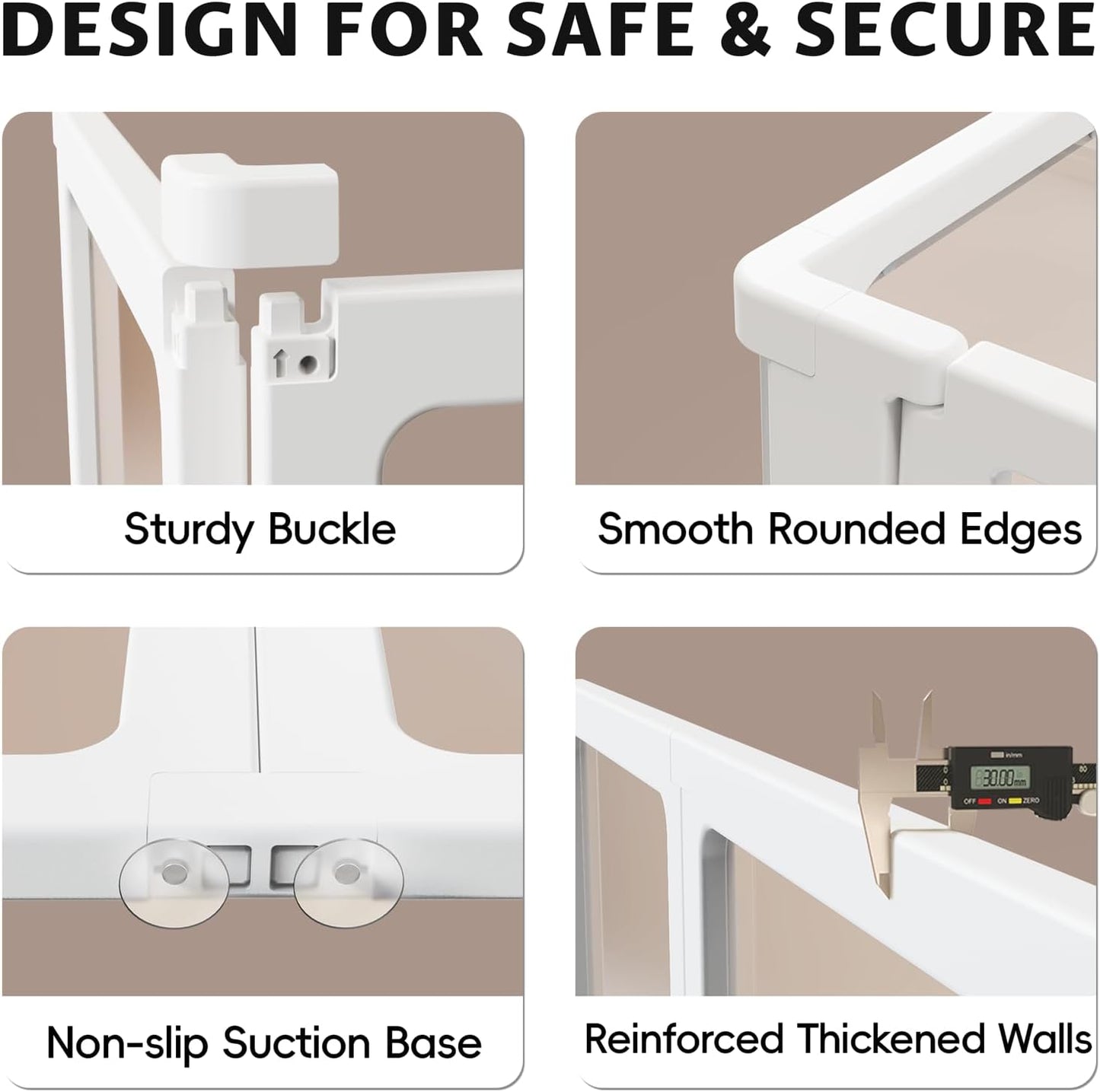 PALOPALO XXL Transparent Acrylic Pet Playpen for Puppies Nursing Dogs & Indoor Outdoor Cats - Lightweight Portable Kennel with Tool-Free Assembly, Breathable Design for Home Use