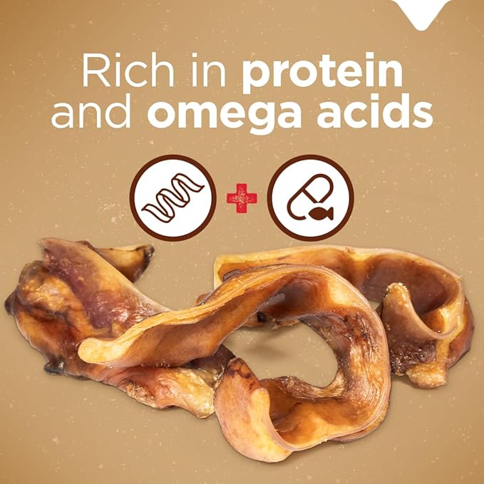 Natural Farm Pig Ear Slivers for Dogs (1.5 Pounds Bag), One Ingredient: Natural Pigs Ear Slivers, Air Dried, Long-Lasting & Highly Digestible Treats, Great for Puppy and Large/Medium Dogs