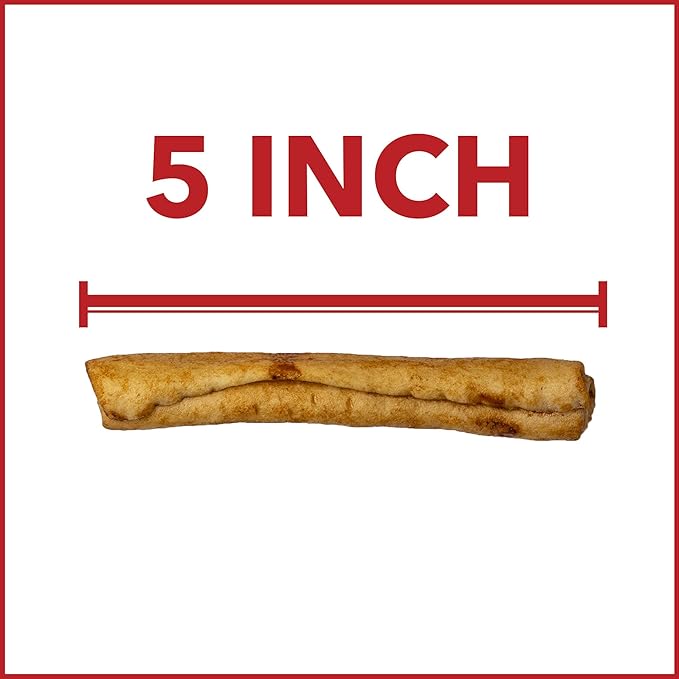 Pet Factory American Beefhide 5" Chip Rolls Dog Chew Treats - Beef & Chicken Flavor, 50 Count/1 Pack