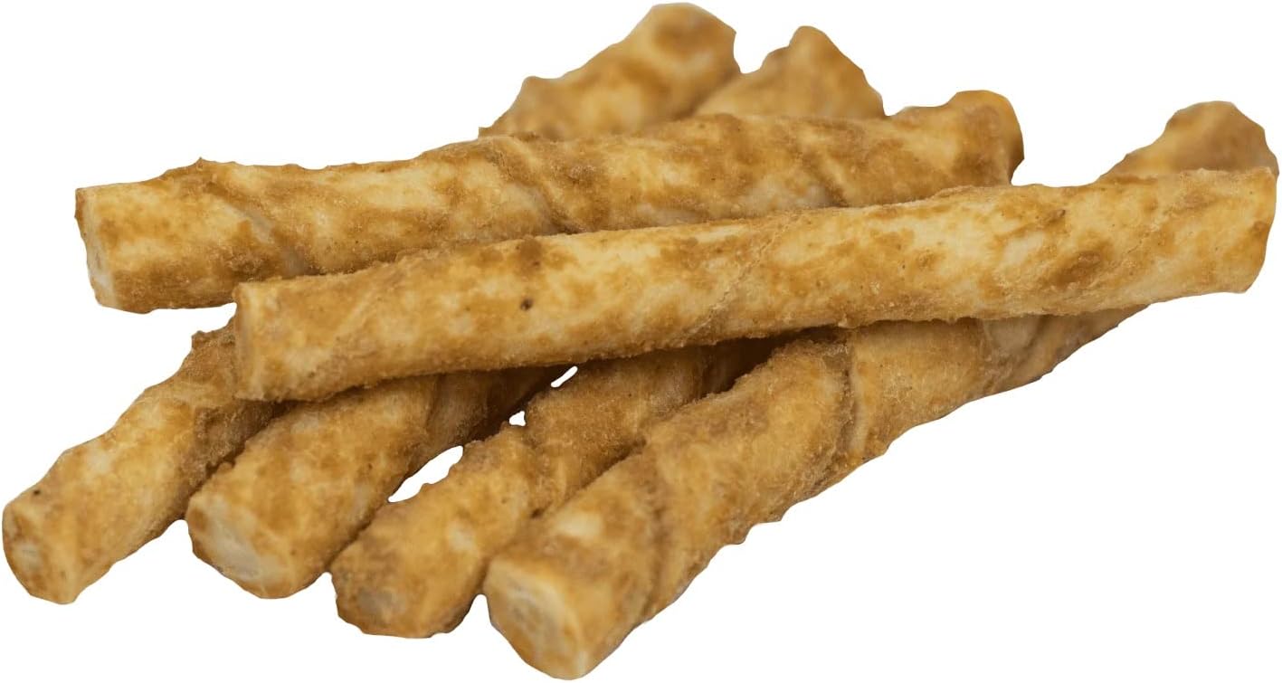 Lucky Premium Treats Peanut Butter Basted Rawhide – All-Natural Rawhide and Peanut Butter Dog Treats for Extra Small Dogs, Gluten Free Premium Toy Breed Dog Treats (200 Chews)