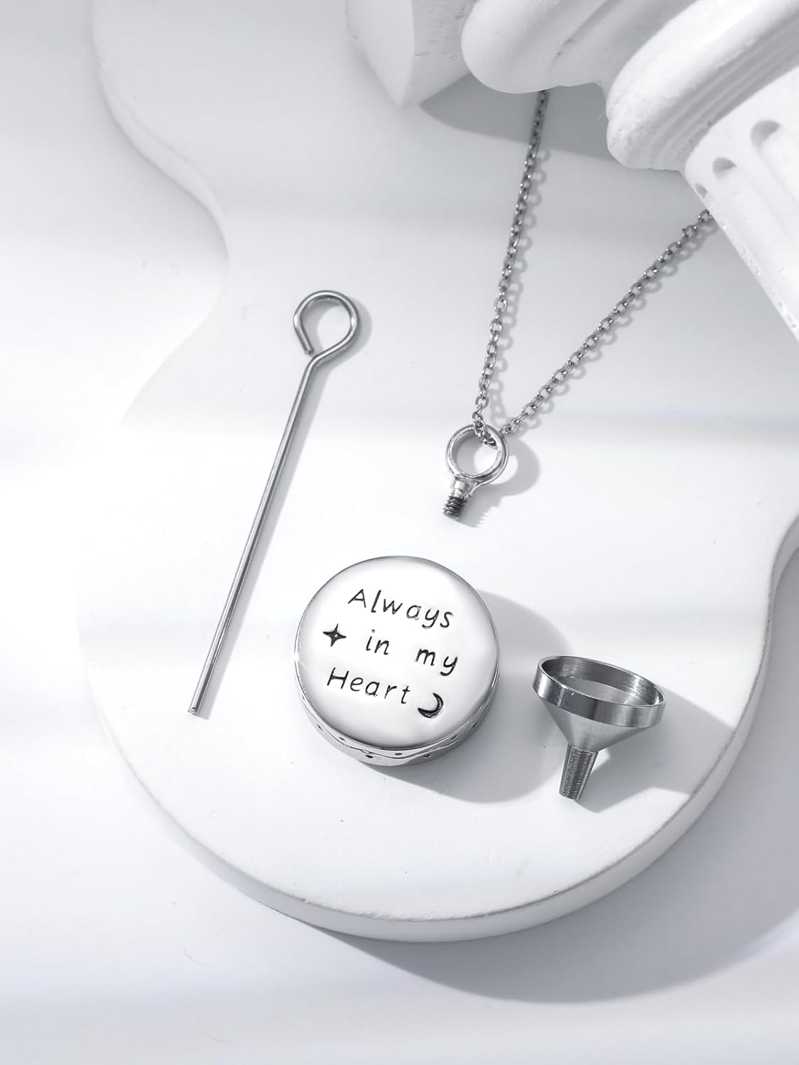 WINNICACA Urn Necklace for Ashes Sterling Silver Abalone Shell Cremation Jewelry for Ashes Jewelry Gifts for Nature Lovers Keepsake Memorial Jewelry for Women