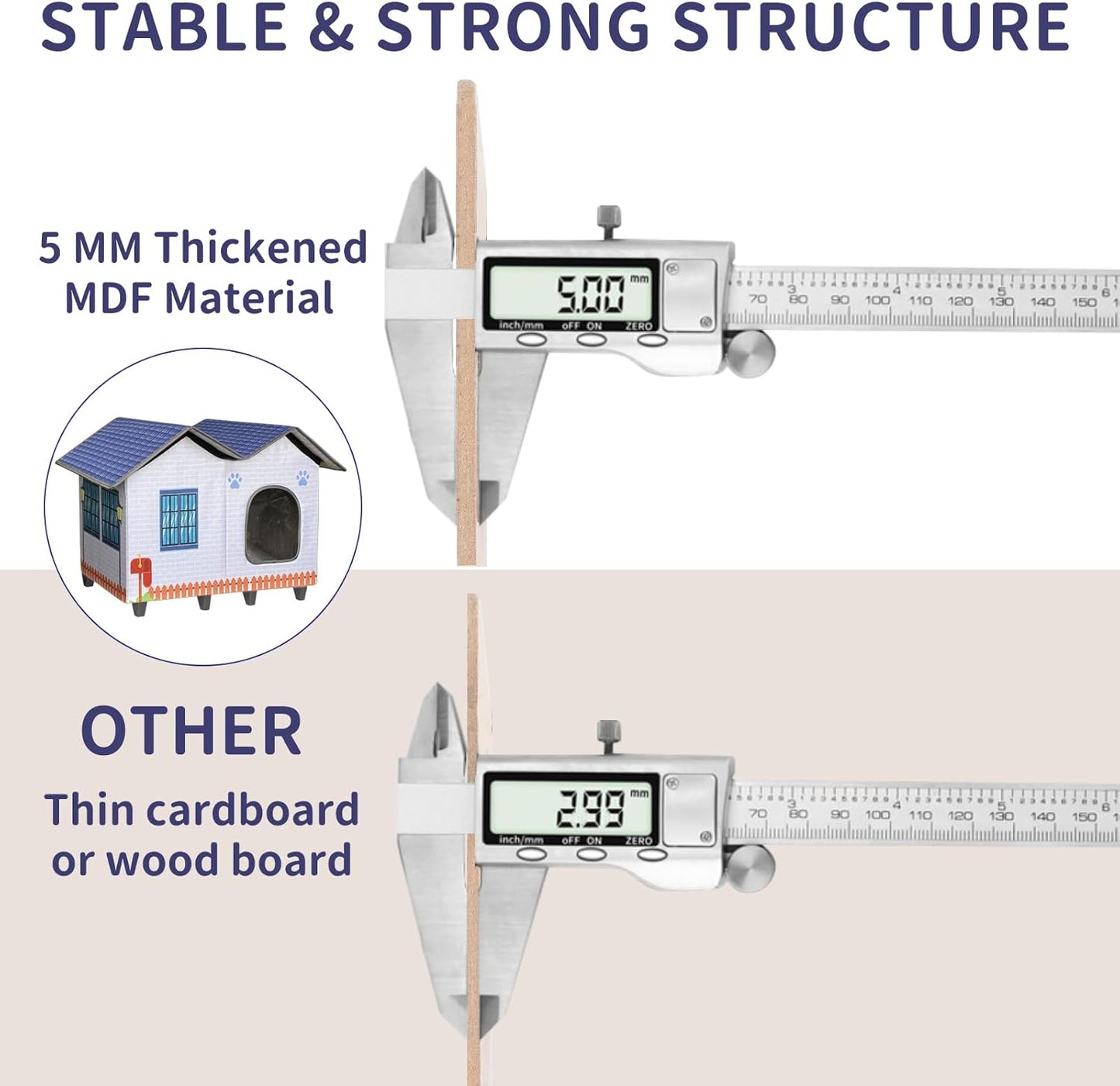 Elevated Cat Houses for Indoor/Outdoor Covered Kitten Beds Feral Cat Shelter Hideaway Bed Easy to Assemble