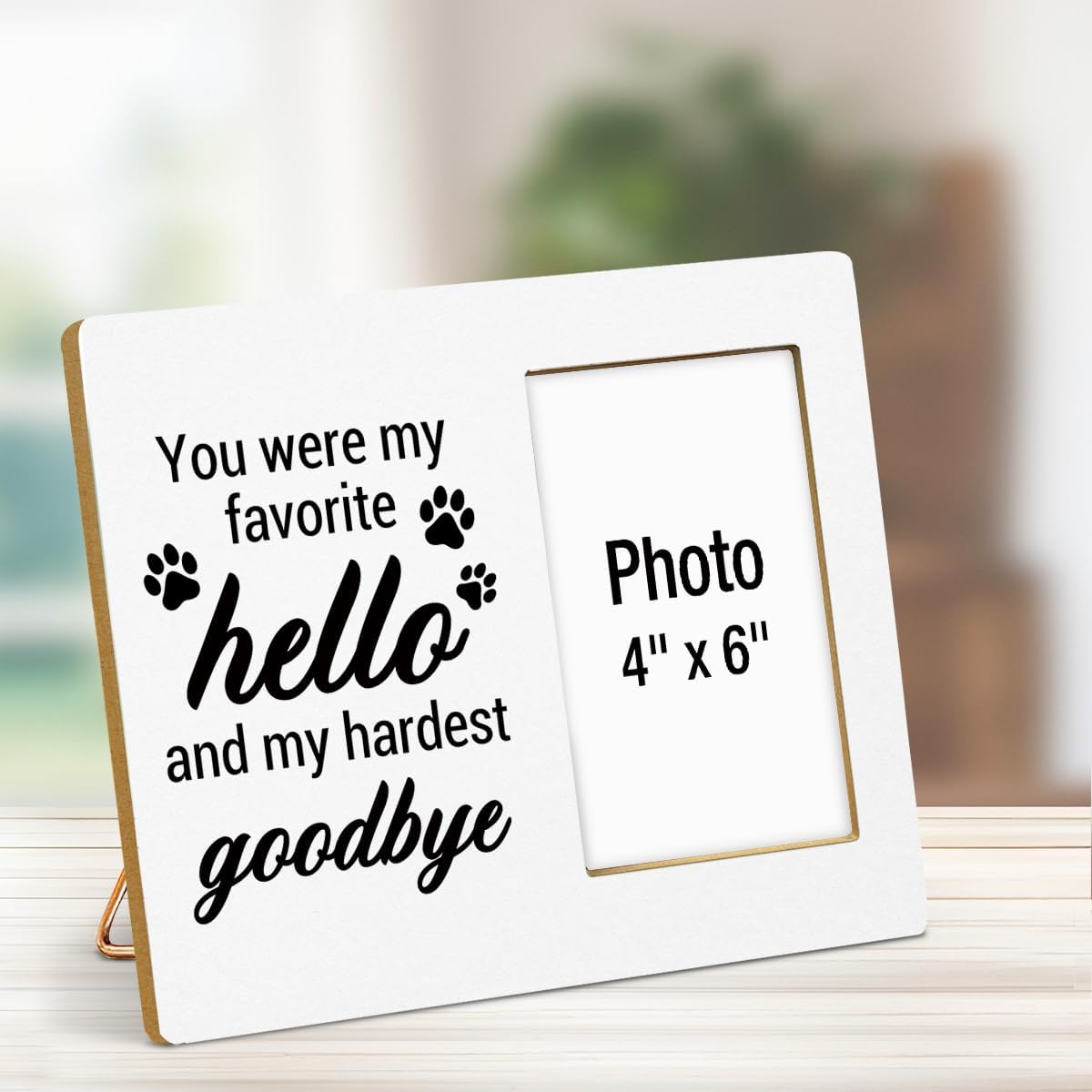 Dog Memorial Gifts for Loss of Dog, Pet Memorial Gift Picture Frame, Sympathy Gifts for Pet Lovers, Cat Passing Away Bereavement Remembrance Wood Photo Frames, 4 x 6 Inch Photo