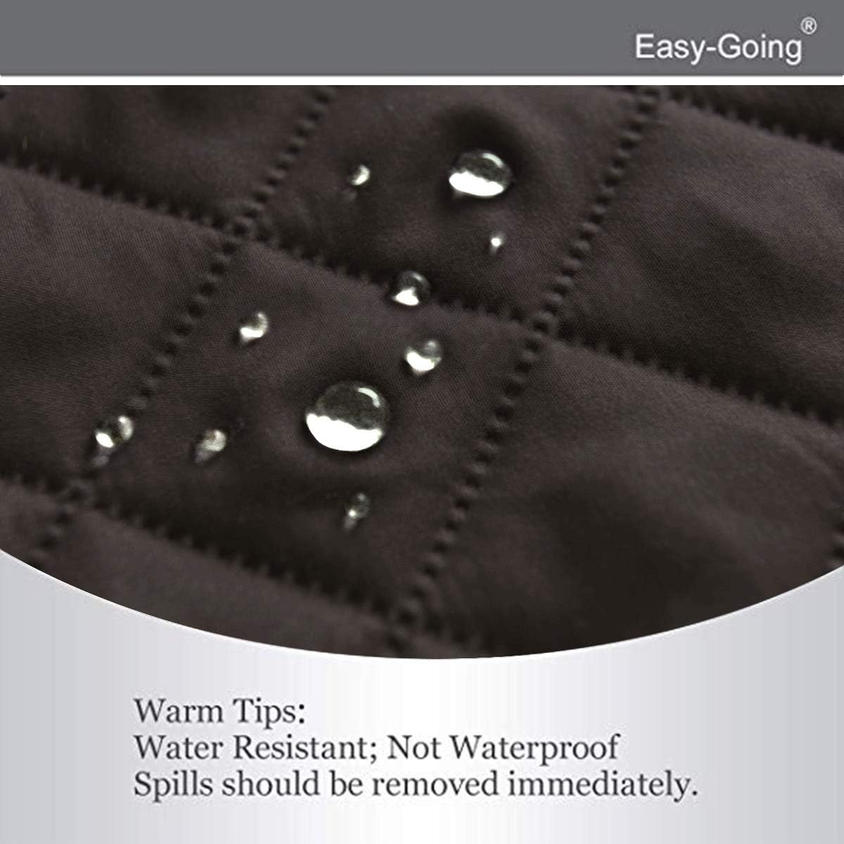 Easy-Going Reversible Loveseat Couch Cover for 2 Cushion Couch Sofa Cover for Dogs Water Resistant Furniture Protector with Foam Sticks Elastic Straps for Pet (Loveseat, Chocolate/Chocolate)