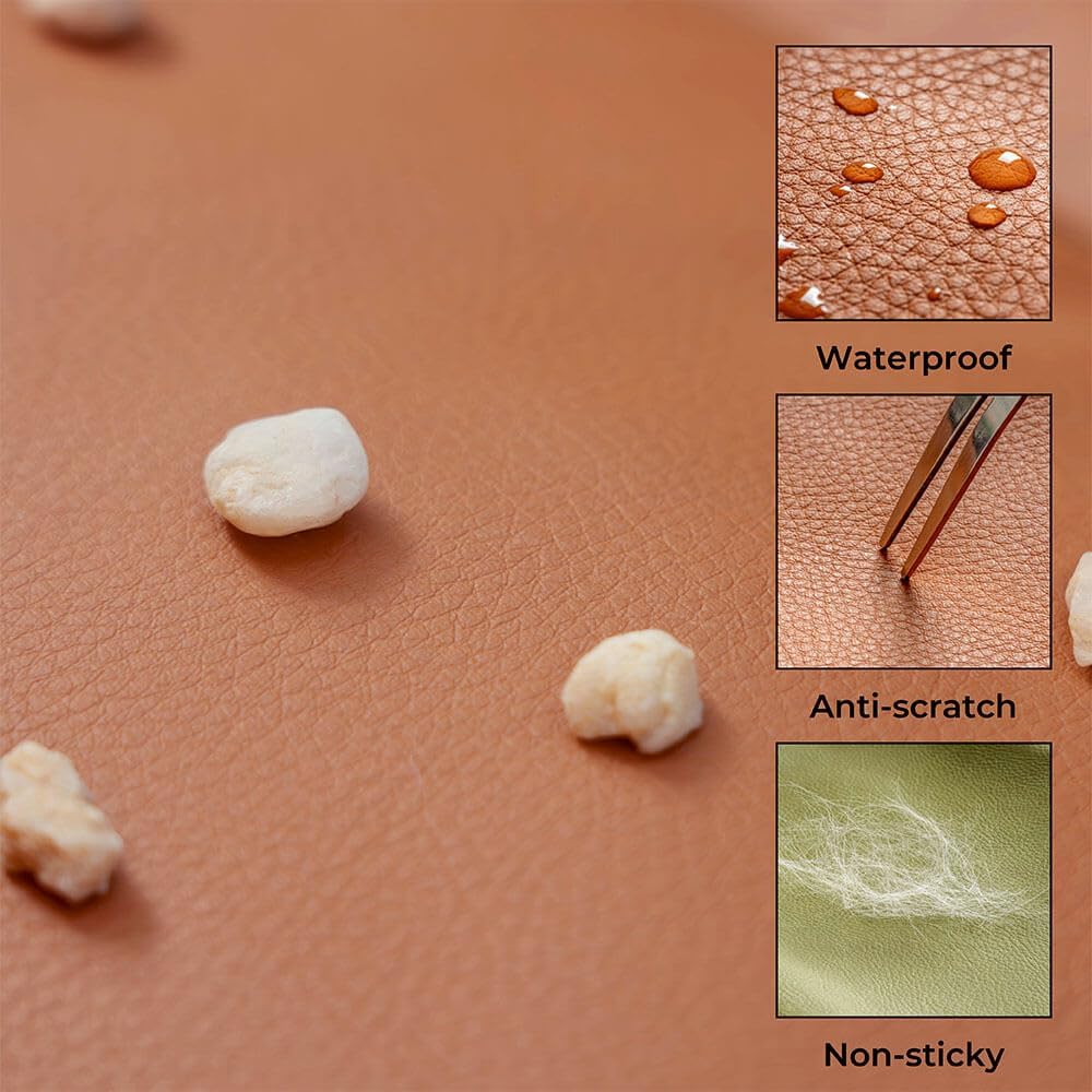 FUNNYFUZZY Dog Car Seat for Small Dogs, Waterproof Dog Car Bed with Storage Pocket, Safety Clip-On Dogs Leash, Detachable Portable Pet Carseat (Green, 37.4 * 16.5 * 17.7 inches)