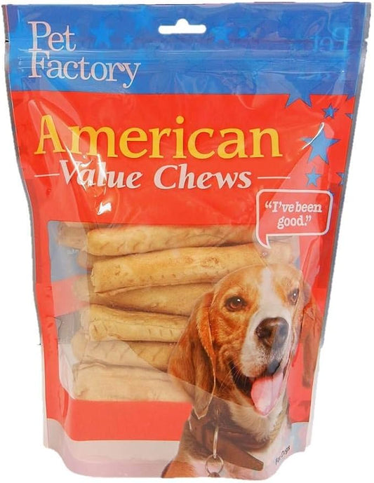 Pet Factory American Beefhide 5" Chip Rolls Dog Chew Treats - Chicken Flavor, 16 Count/1 Pack