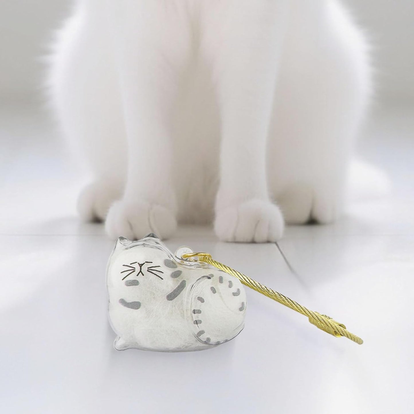 Cat Hair Keychain, 2Pcs Cat Hair Storage Bottle，Pet Fur Keepsake,Pet Hair Storage/Memorial Keychain,Cute Pet Memorial Gifts,[B Model]