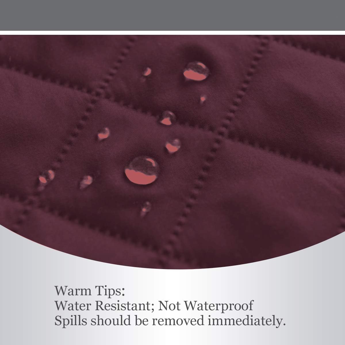 Easy-Going Reversible Loveseat Couch Cover for 2 Cushion Couch Sofa Cover for Dogs Water Resistant Furniture Protector with Foam Sticks Elastic Straps for Pet (Loveseat, Wine/Beige)