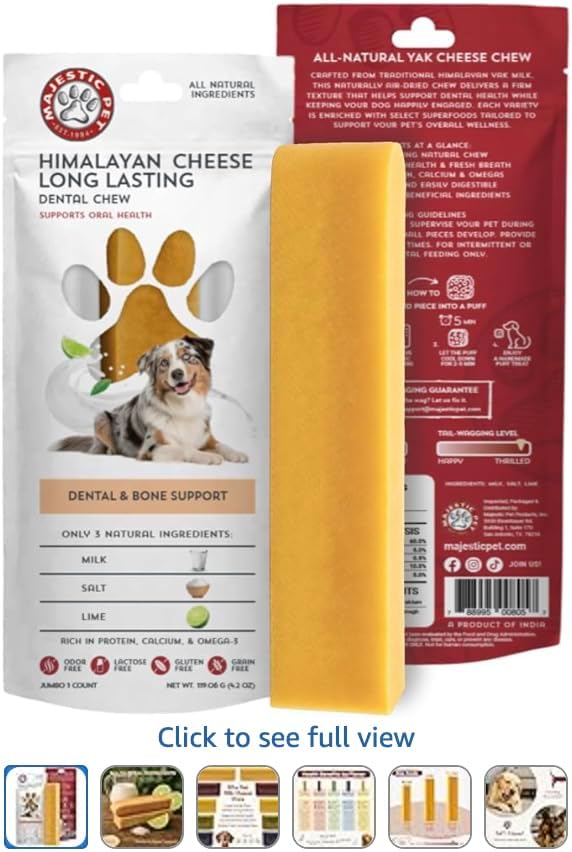 Majestic Pet Himalayan All-Natural Yak Cheese Dog Chews Made with 100% Cows Milk- Long Lasting Dental Chew for Dogs - Healthy Pet Treats with Beneficial Ingredients (Variety Pack, Regular, 5 Pack)