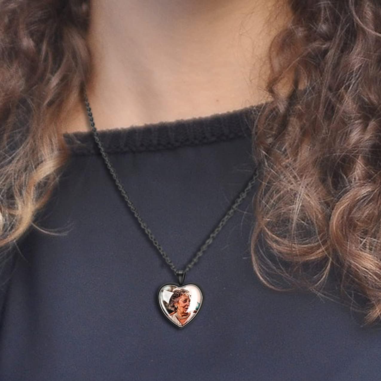 Farfume Personalized Pet Urn Necklace for Dog Cat Ashes Cremation Pet Memorial Customized Photo Text Engraving Pendant Keepsake Funeral Jewelry