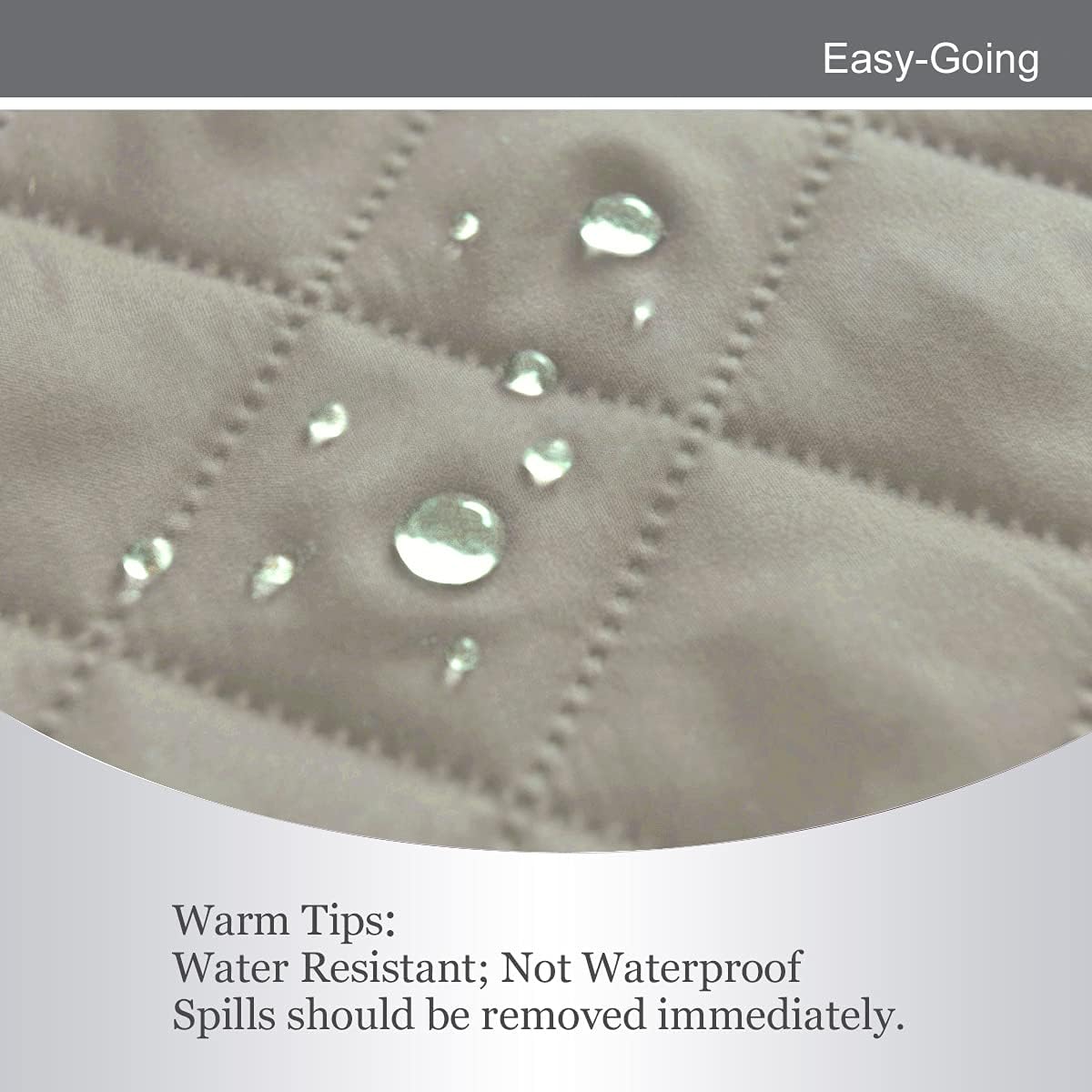 Easy-Going Reversible Couch Cover for 3 Cushion Couch Sofa Cover for Dogs Water Resistant Furniture Protector Cover with Foam Sticks Elastic Straps for Pet Cat (Sofa, Beige/Beige)