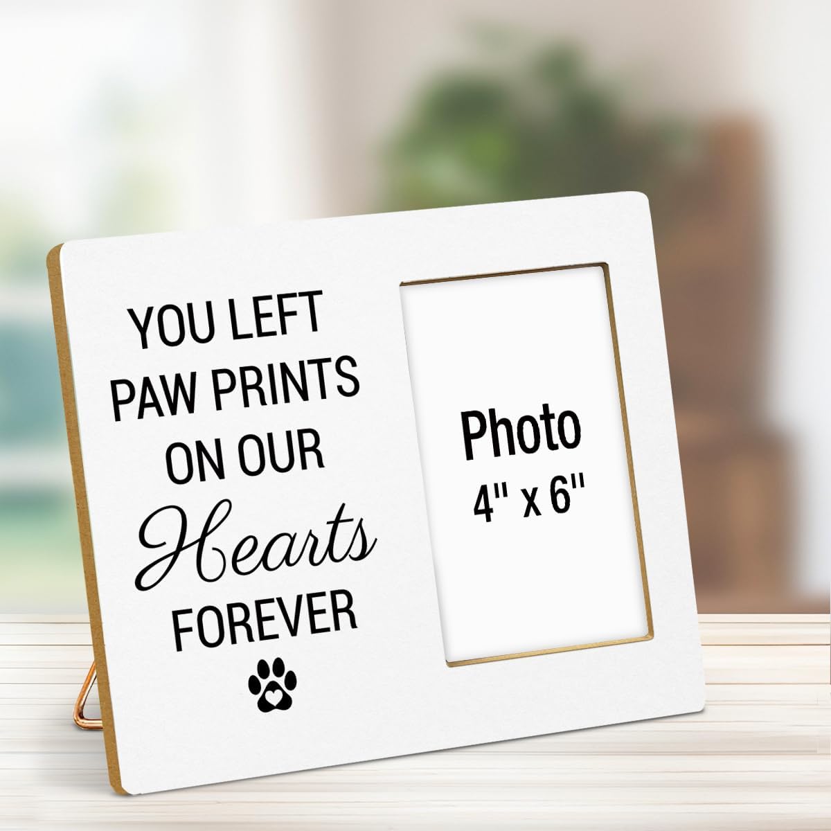 Pet Memorial Gift Picture Frame, Dog Memorial Gifts for Loss of Dog, Sympathy Gifts for Dogs, Cat Pet Bereavement Remembrance Gift Wood Photo Frames, 4 x 6 Inch Photo