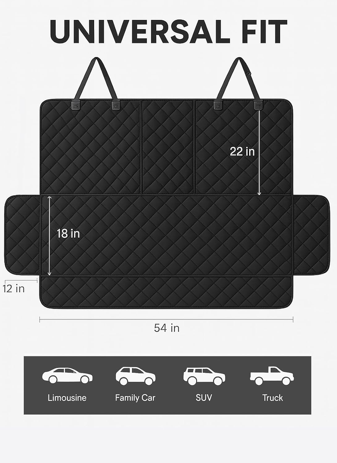 Waterproof Dog Car Seat Cover for Back Seat, Split Car Seat Covers for Dogs, Pet Backseat Cover for Dogs in Car, Nonslip Car Seat Protector, Seat Covers for Cars SUV Truck,seat Belt