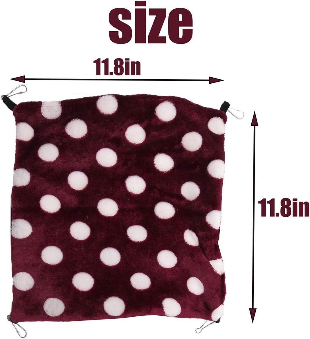 LEFTSTARER Rat Ferret Sugar Glider Cage Hammock Bedding Small Pet Cage Accessories Toy Triple-Layer Hammock Bedding for Hamster Guinea Pig Sugar Glider Rat Ferret Chinchilla Playing Sleeping(Grey)