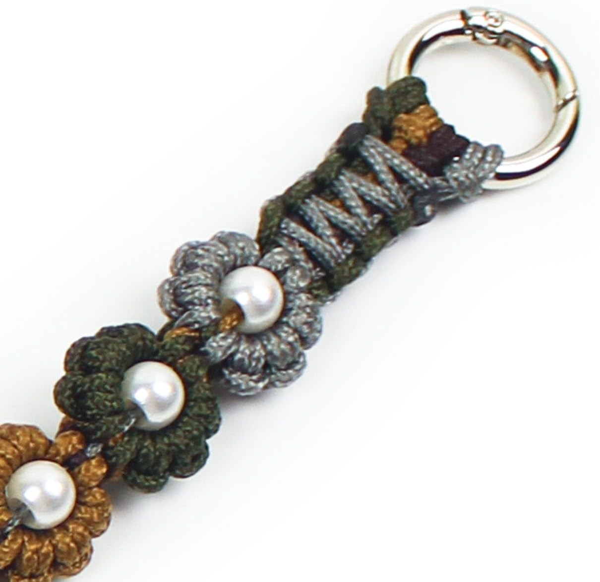 Cute Handmade Paracord Dog Collar – Unique Hand-Braided Multi-Color Flower Design Pet Accessory for Medium Large Dogs Fit 22-26" Size L