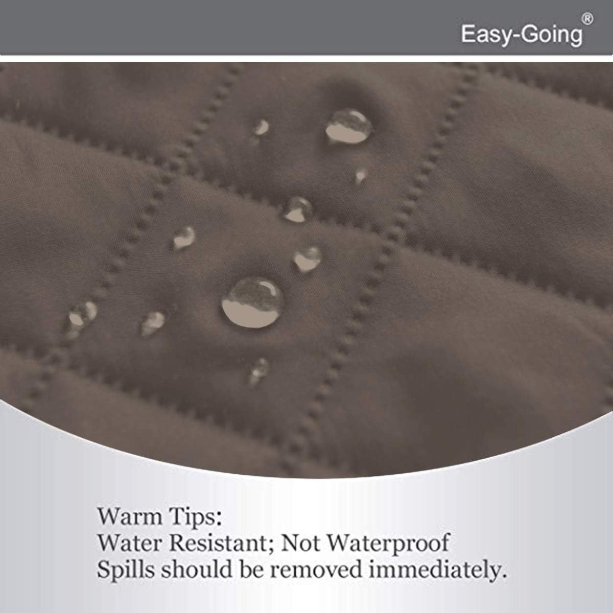 Easy-Going Reversible Oversized Couch Cover for 3 Cushion Couch Sofa Cover for Dogs Water Resistant Furniture Protector Cover with Foam Sticks for Pet Cat (Oversized Sofa, Taupe/Ivory)