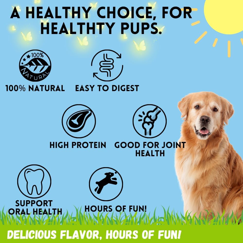 BULLYSTICKS & MORE Beef Cheek Braids for Dogs (6" Thick - 12 Count)- Bones for Dogs - Dog Parents Choice - Premium Beef Cheek Rolls