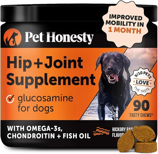 Hip & Joint Health - Glucosamine for Dogs Soft Chews, Joint Supplement for Dogs with Glucosamine Chondroitin, MSM, Turmeric, Joint Support + Mobility, May Reduce Occasional Discomfort (Bacon 90ct)