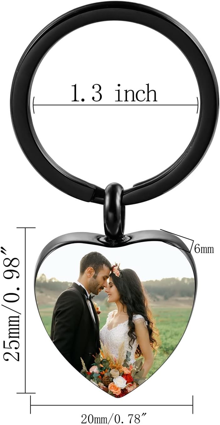 Personalized Cremation Urn Keychain for Pet Human Ashes Custom Photo/Name/Date Dog Cat Paw Print Pendant Stainless Steel Keyring Memorial Keepsake Keychain for Women Men (Style C2)