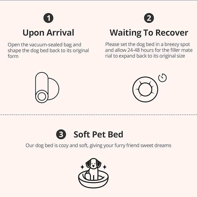 JOLLYVOGUE Calming Dog & Cat Bed for Small Dogs, Anti-Anxiety Donut Cuddler Cozy Soft Round Bed with Anti-Slip Bottom, Fluffy Faux Fur Plush Cushion Beds for Small Medium Dogs, 20"/Smoke Black