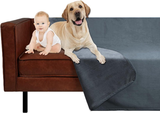 Ameritex Pet Bed Blanket Reversible 100% Waterproof Velvet Super Soft for Sofa and Bed