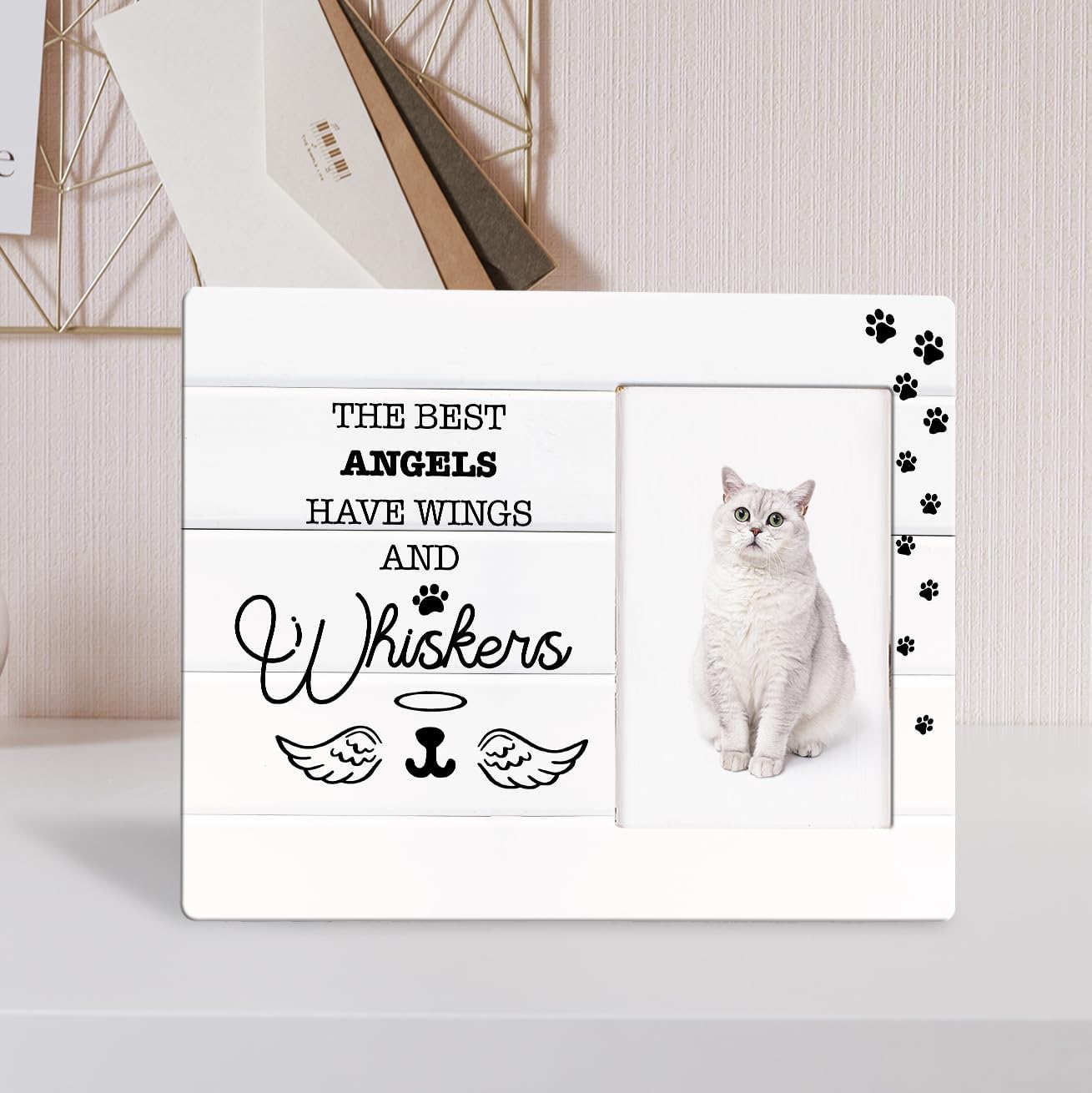 Memorial Gifts for Loss of Cat Sympathy Gift Pet Memorial Picture Frames Fits 4 X 6 Inch Photo Pet Loss Gifts for Pet Owner Photo Frame