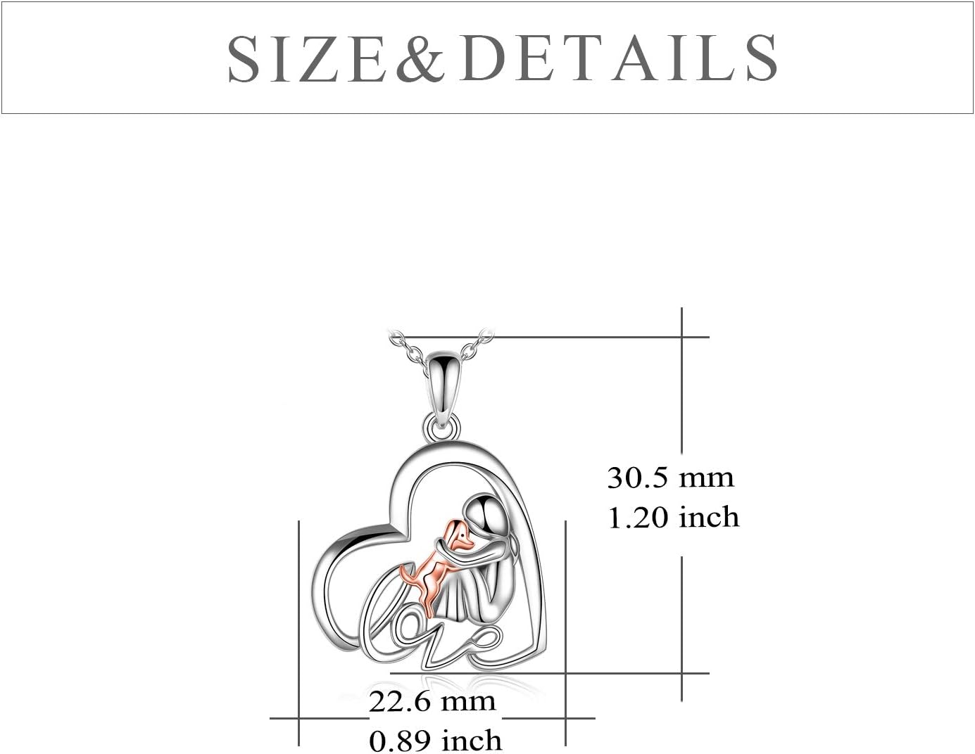 YFN Sterling Silver Keepsake Dog Pendant Necklace Dog Lover Memorial Gifts for Women