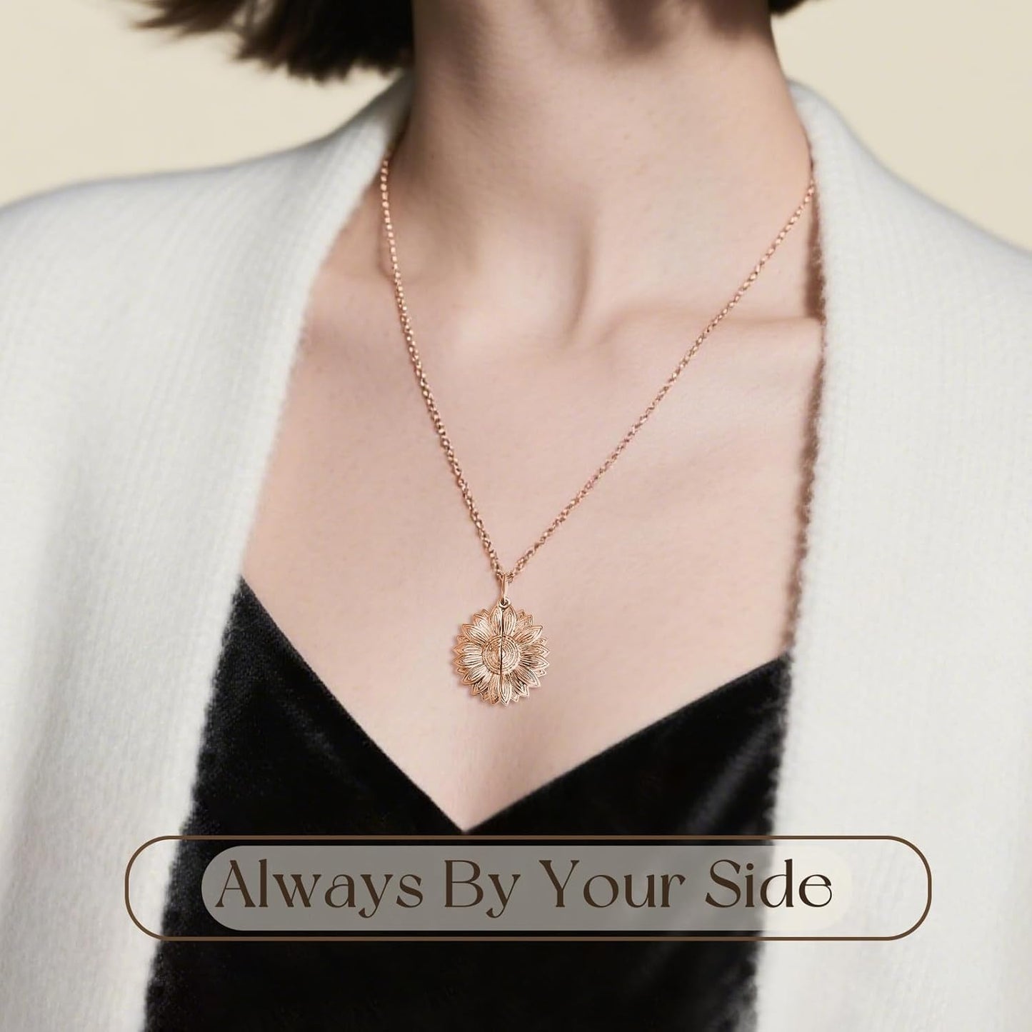 Personalized Pet Portrait Necklace Customized Pet Memorial Necklaces Dog Necklace for Women Custom Pets Necklaces Dog Memorial Jewelry for Cat Mom Dogs Dad (Rose Gold-Silver